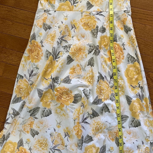 NWT Rachel Parcell Yellow Floral Midi Dress - Picture 13 of 16